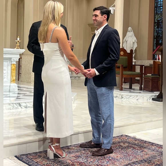 David Koma Crystal Embellished Flame-Strap Midi Dress size 8 - Picture 5 of 5